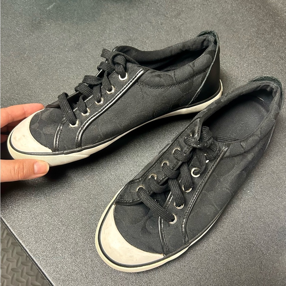 Vintage Y2K Coach Barrett Black Signature Cs Sneakers - Picture 1 of 2
